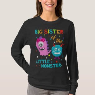 Große Schwester des kleinen Monsters Geburtstagsmo T-Shirt