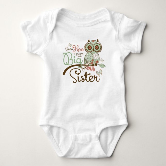 Große Schwester, die gerne ist Baby Strampler (Vorderseite)