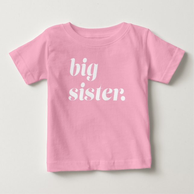Große Schwester, die Schwangerschaft verkündet wir Baby T-shirt (Vorderseite)