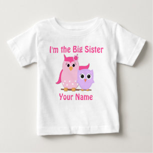 Große Schwester-Eulen-personalisiertes T-Shirt