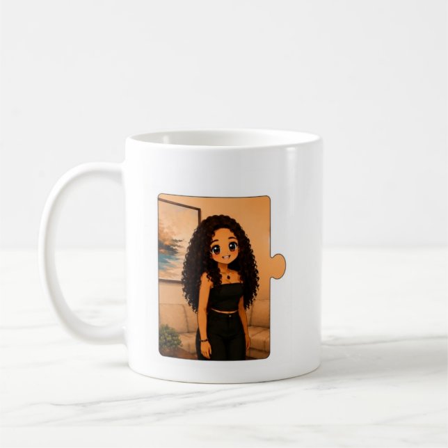 Große-Schwester-Familien-Puzzle-Kaffeetasse Gesche Kaffeetasse (Links)