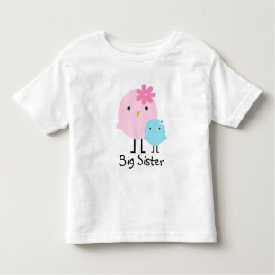 Große Schwester-Frühlings-Vogel-Mädchen-T-Shirt Kleinkind T-shirt