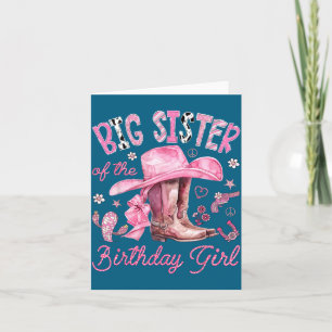 Große Schwester Geburtstagsmädchen Rosa Illustrati Karte