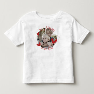 Große Schwester Geschwister Foto Herz Süß Kleinkind T-shirt