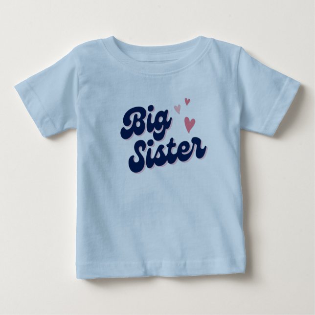 große Schwester, große Schwester, große Schwester, Baby T-shirt (Vorderseite)