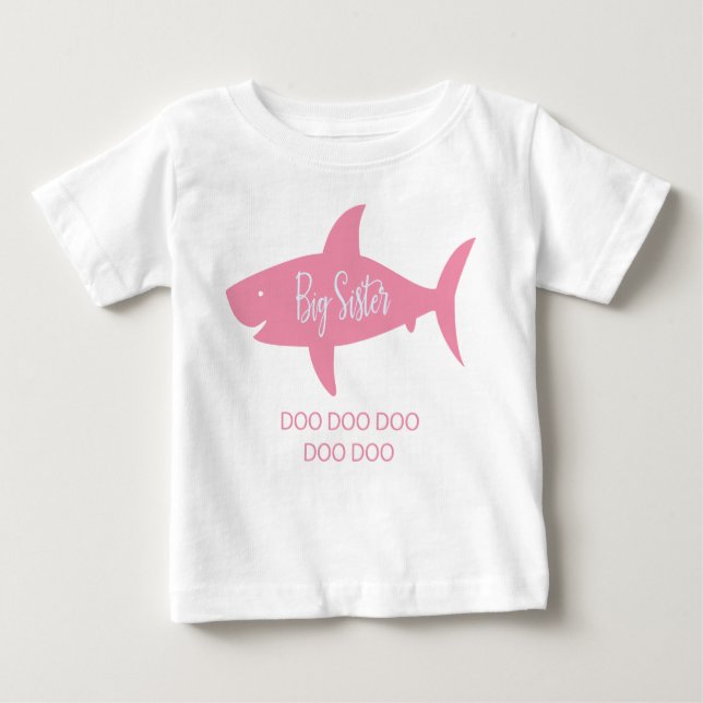 Große Schwester-Haifisch-T - Shirt (Vorderseite)