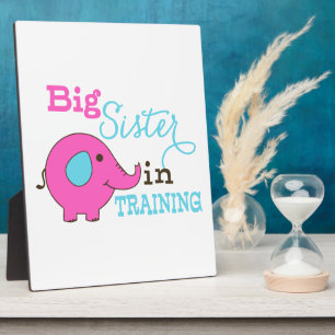 Große Schwester in der Ausbildung Elephant Fotoplatte