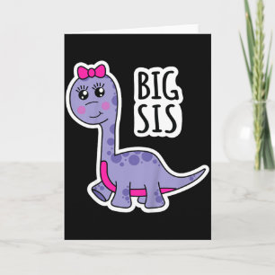 Große Schwester Kinder Dinosaurier Schwester Super Karte