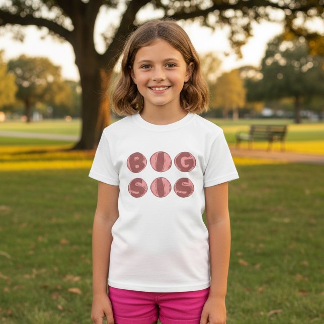 Große Schwester Kinder T-Shirt (Big sis tee shirt. A way to show family and sibling love.)