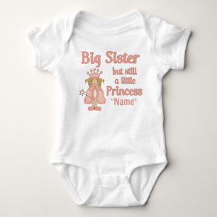 Große Schwester-kleine Prinzessin Personalized Baby Strampler
