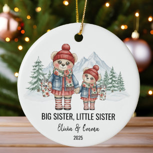 Große Schwester Kleine Schwester Personalisiertes Keramik Ornament