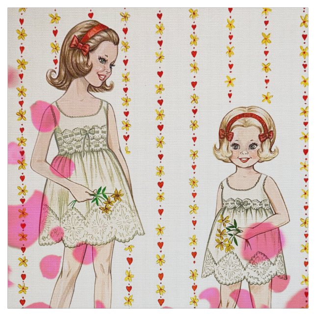Große Schwester Kleine Schwester Stoff (Muster)