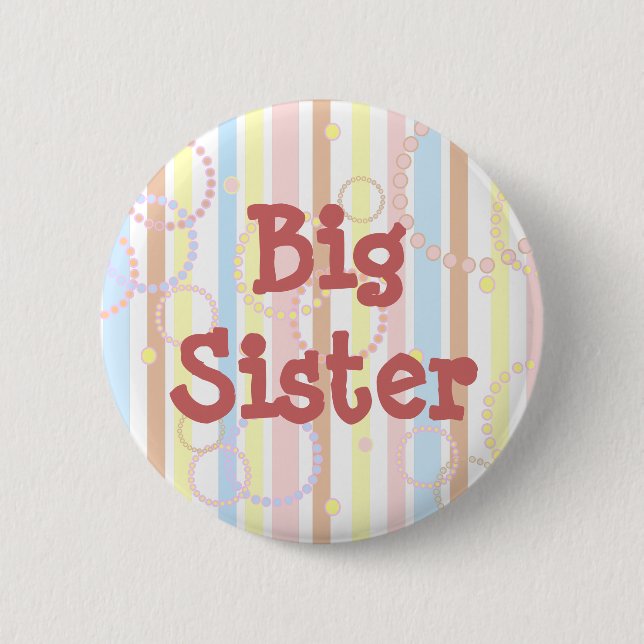 Große Schwester-Knopf Button (Vorderseite)