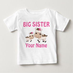 Große Schwester-Kuh-personalisierte T - Shirts