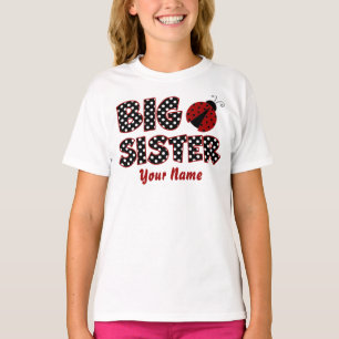 Große Schwester-Marienkäfer-personalisierter T - T-Shirt