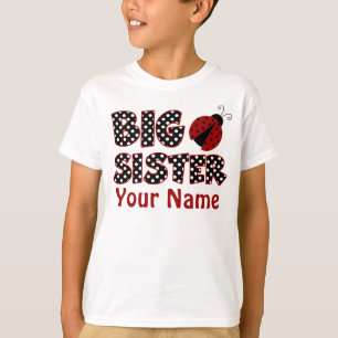 Große Schwester-Marienkäfer-personalisierter T - T-Shirt
