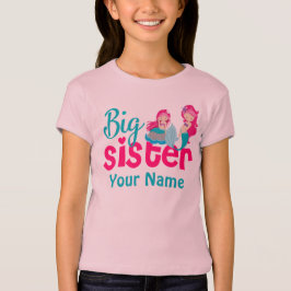 Große Schwester-Meerjungfrau-personalisiertes T-Shirt