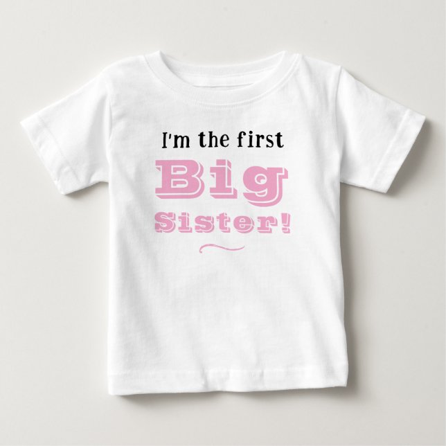 Große Schwester mit Alter Baby T-shirt (Vorderseite)