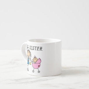 Große Schwester mit kleine Schwester-Geschenken Espressotasse
