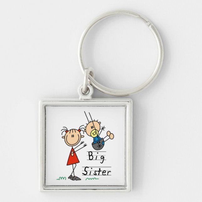 Große Schwester mit kleinen Brüdergeschenken Schlüsselanhänger (Vorne)