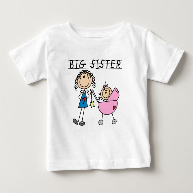 Große Schwester mit kleinen, finsteren T - Shirt u (Vorderseite)