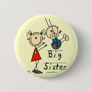 Große Schwester mit kleiner Bruder-T-Shirts und Ge Button