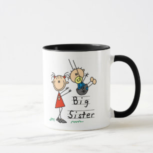 Große Schwester mit kleiner Bruder-T-Shirts und Tasse