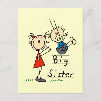 Große Schwester mit Little Brother Tshirts und Ges Postkarte