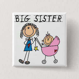 Große Schwester mit wenigen SIS-T-Shirts Button