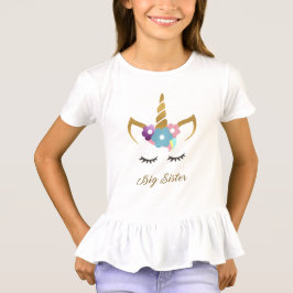Große Schwester-Mitteilungunicorn-T-Shirt T-Shirt