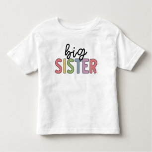 Große Schwester Niedlich zu Schwester befördert Kleinkind T-shirt