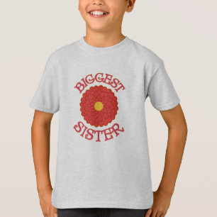 Große Schwester-orange und gelber Dahlie-Blumen-T T-Shirt