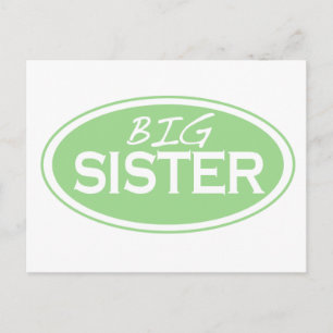 Große Schwester (oval) Postkarte