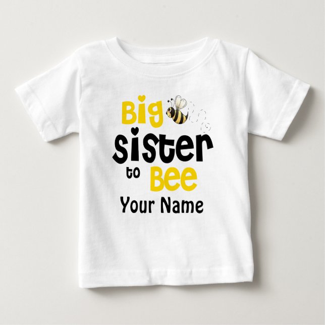 Große Schwester, Personalisierter T - Shirt zu sei (Vorderseite)