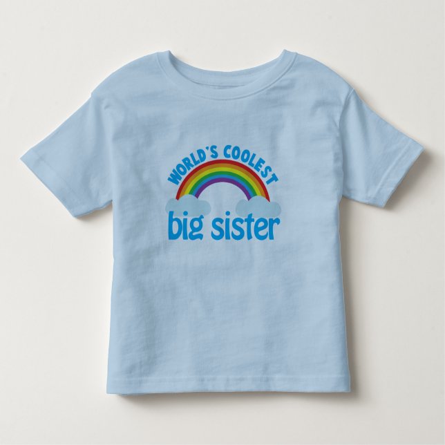 große Schwester Regenbogen Kleinkind T-shirt (Vorderseite)