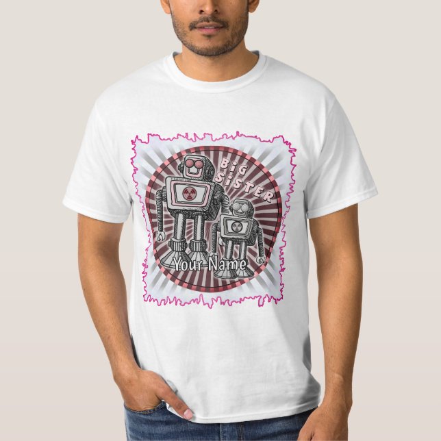 Große Schwester Roboter   T-Shirt (Vorderseite)