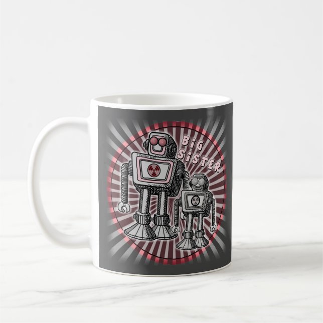 Große Schwester-Roboter-Tasse Kaffeetasse (Links)