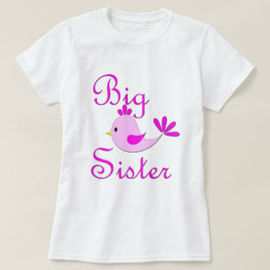 Große Schwester-Rosa-Vogel T-Shirt