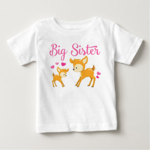Große Schwester-Rotwild-Kleid Baby T-shirt