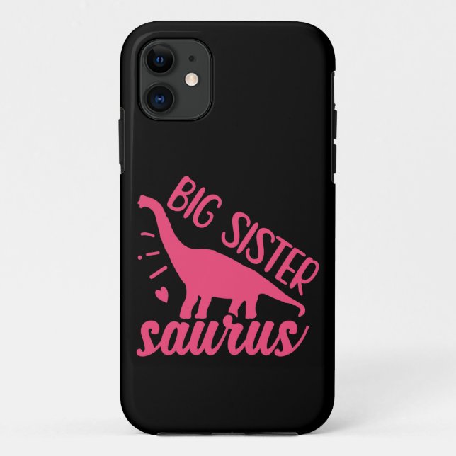 Große Schwester Saurus in Rosa Case-Mate iPhone Hülle (Rückseite)