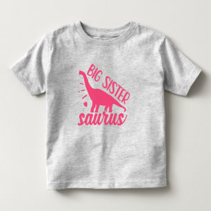 Große Schwester Saurus in Rosa Kleinkind T-shirt