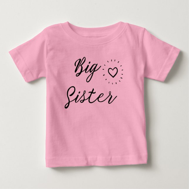 Große Schwester Shirt, Big Sis Shirt, kleine Schwe Baby T-shirt (Vorderseite)