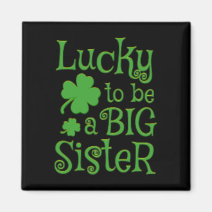 Große Schwester St. Patricks Day Schwangerschaftsa Magnet