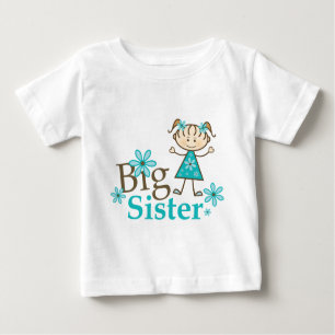 Große Schwester-Strichmännchen Baby T-shirt