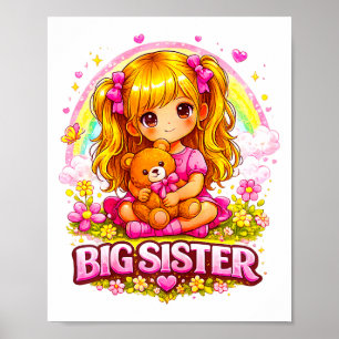 Große Schwester, süßes Schwangerschafts-Geschenk f Poster