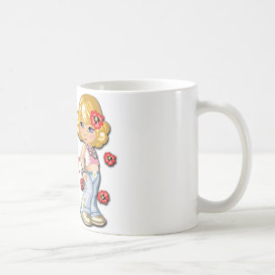 Große Schwester und Blume Tasse