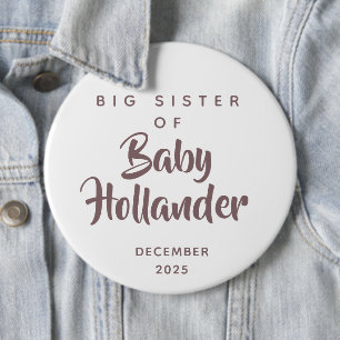 Große Schwester von Baby Individuelle Schwangersch Button