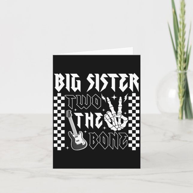 Große Schwester von The Bad Two the Bone Geburtsta Karte (Vorderseite)