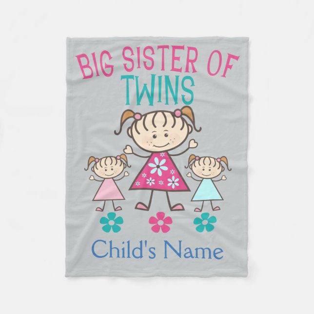Große Schwester von Twins Fleece Blanket (Vorderseite)