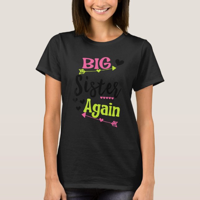 Große Schwester wieder Arrow Big Sister Sibling T-Shirt (Vorderseite)